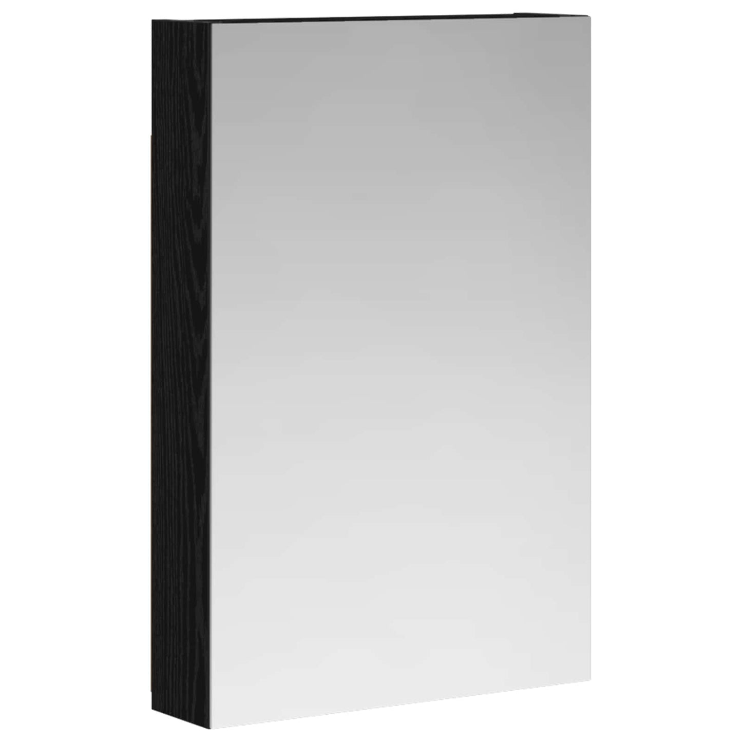 vidaXL Bathroom Mirror Cabinet with Door Black Oak 40 x 10.5 x 60.5 cm