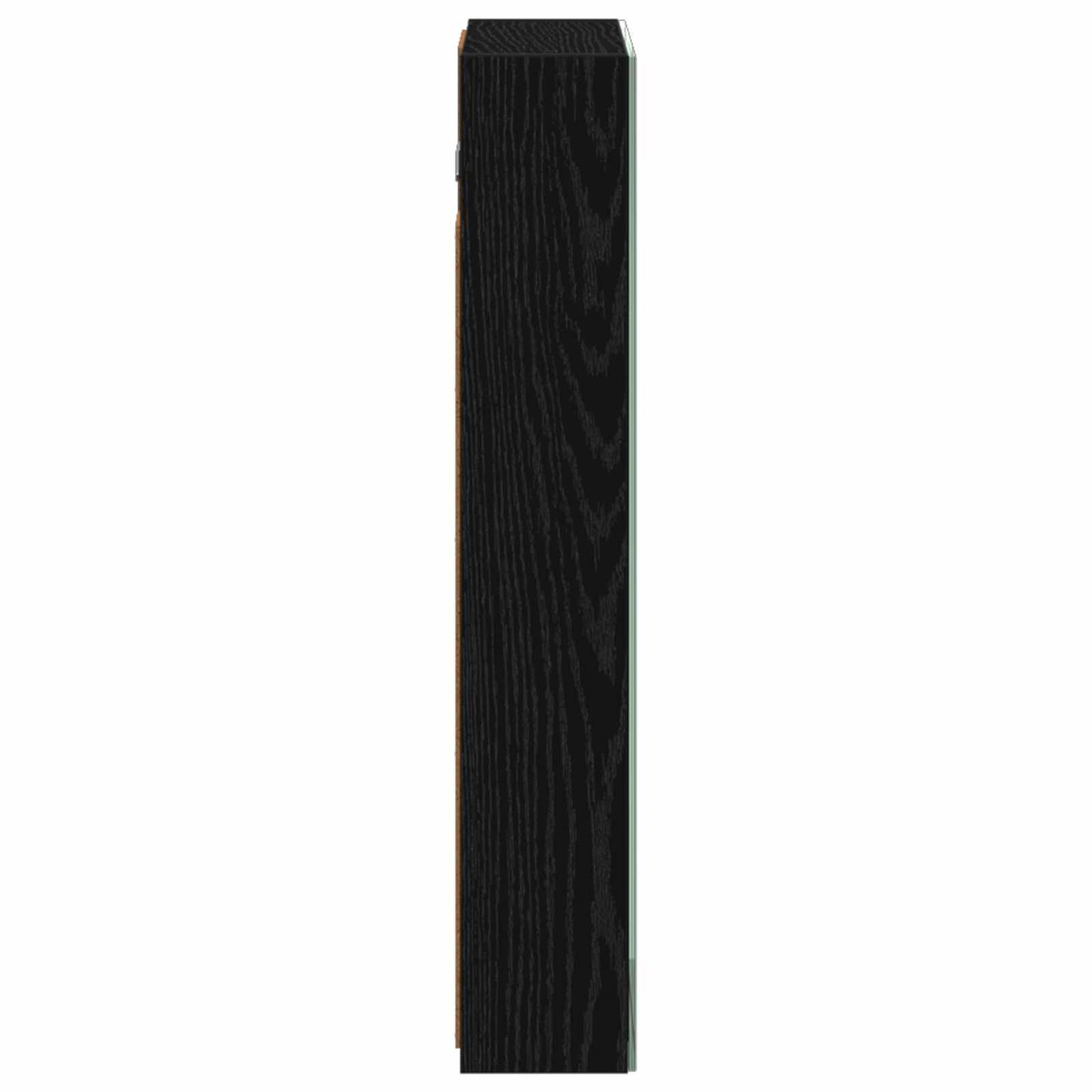 vidaXL Bathroom Mirror Cabinet with Door Black Oak 40 x 10.5 x 60.5 cm