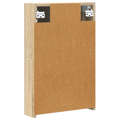 vidaXL Bathroom Mirror Cabinet Sonoma Oak 40 x 10.5 x 60.5 cm