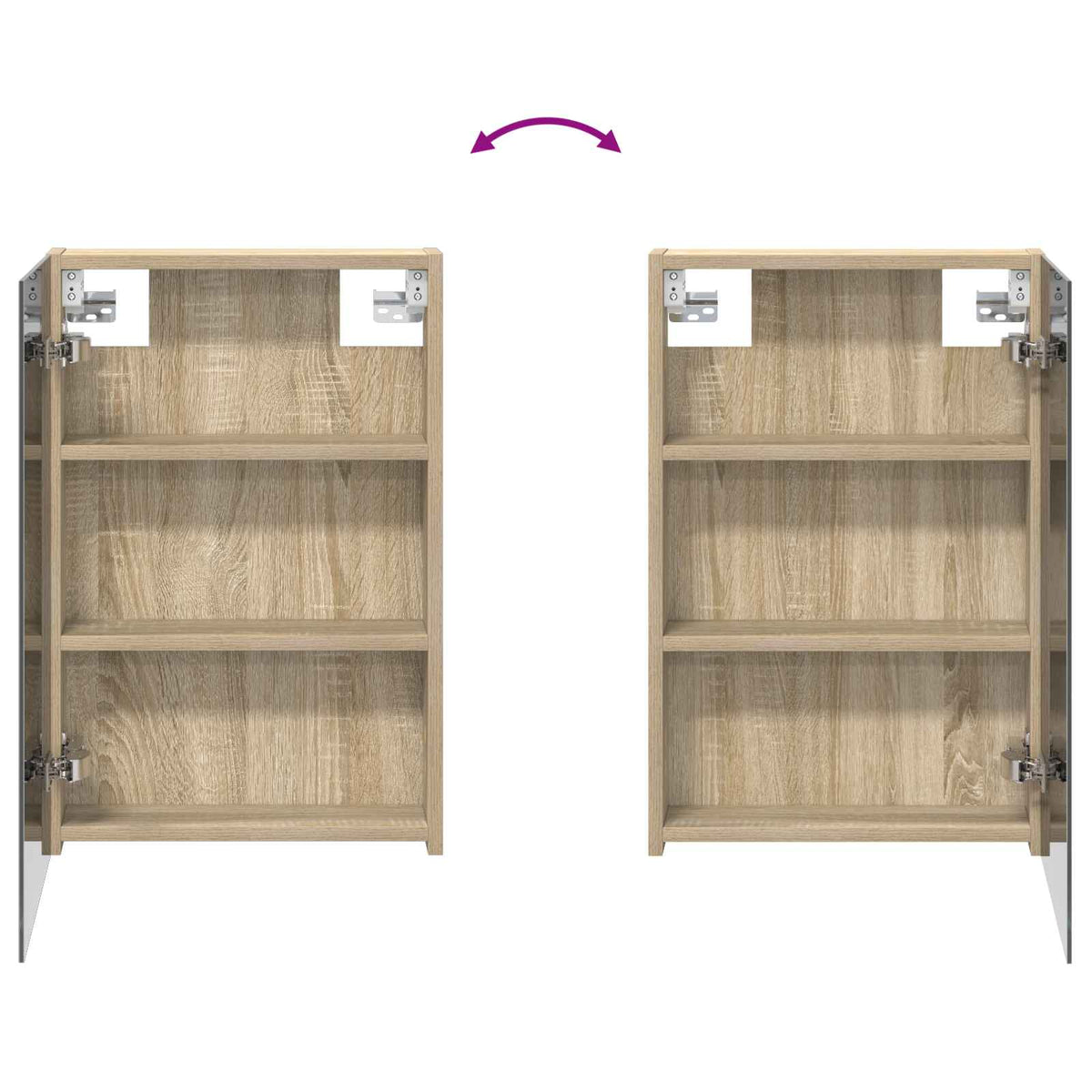 vidaXL Bathroom Mirror Cabinet Sonoma Oak 40 x 10.5 x 60.5 cm