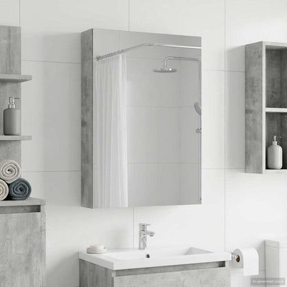 vidaXL Bathroom Mirror Cabinet Concrete Grey 40 x 10.5 x 60.5 cm