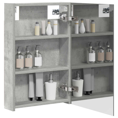 vidaXL Bathroom Mirror Cabinet Concrete Grey 40 x 10.5 x 60.5 cm