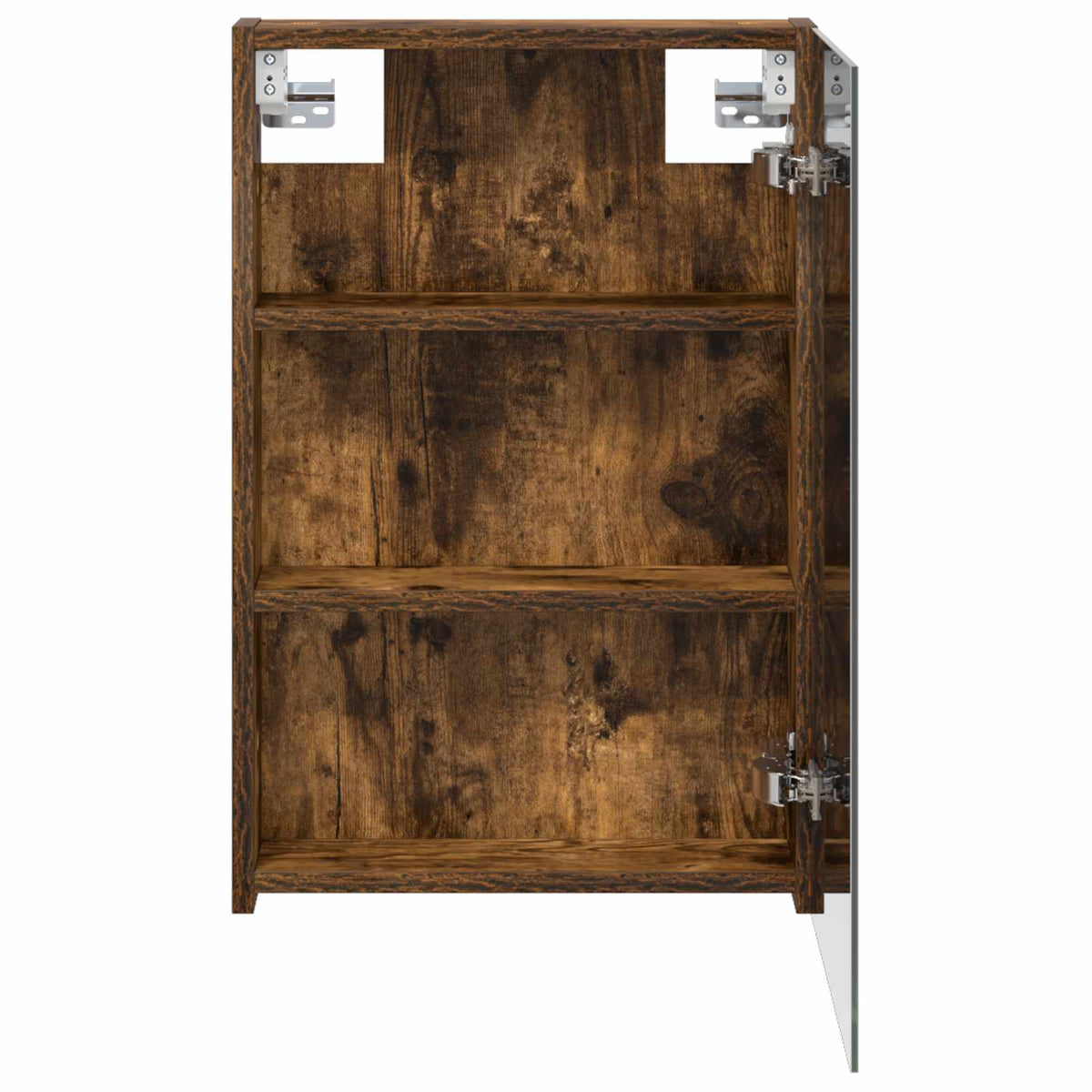 vidaXL Bathroom Mirror Cabinet Smoked Oak 40 x 10.5 x 60.5 cm