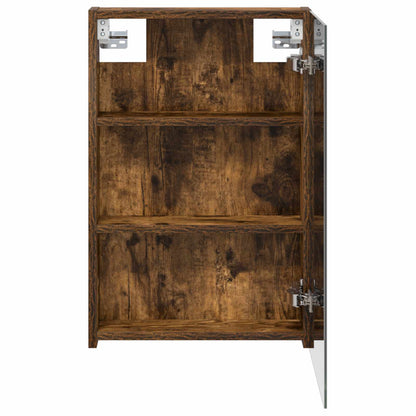 vidaXL Bathroom Mirror Cabinet Smoked Oak 40 x 10.5 x 60.5 cm