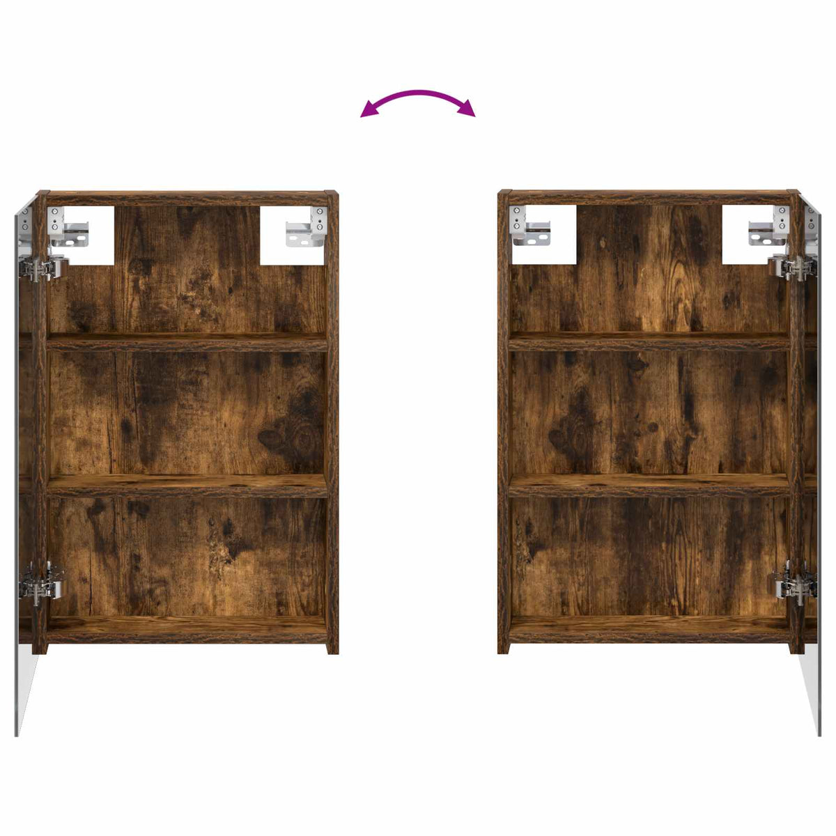 vidaXL Bathroom Mirror Cabinet Smoked Oak 40 x 10.5 x 60.5 cm
