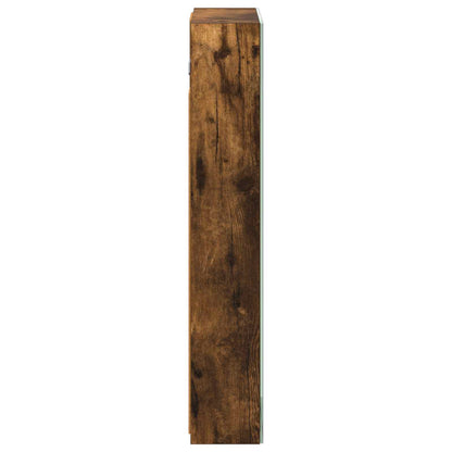 vidaXL Bathroom Mirror Cabinet Smoked Oak 40 x 10.5 x 60.5 cm