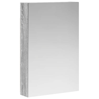 vidaXL Bathroom Mirror Cabinet Grey Sonoma 40 x 10.5 x 60.5 cm