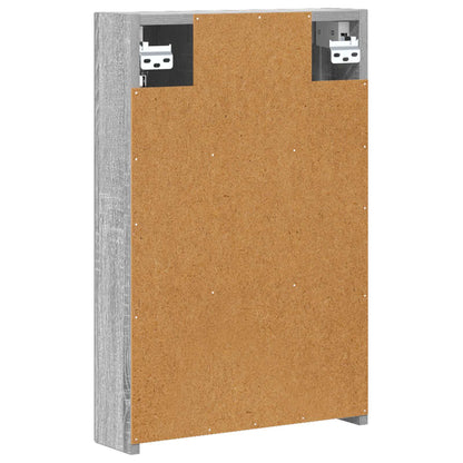 vidaXL Bathroom Mirror Cabinet Grey Sonoma 40 x 10.5 x 60.5 cm