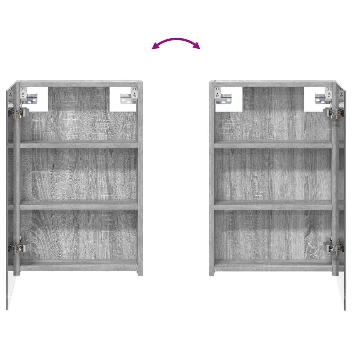 vidaXL Bathroom Mirror Cabinet Grey Sonoma 40 x 10.5 x 60.5 cm