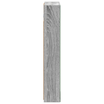 vidaXL Bathroom Mirror Cabinet Grey Sonoma 40 x 10.5 x 60.5 cm