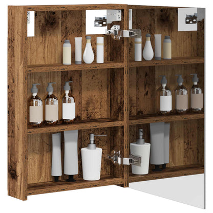 vidaXL Bathroom Mirror Cabinet with Shelf Old Wood 40 x 10.5 x 60.5 cm