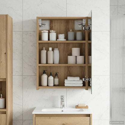 vidaXL Bathroom Mirror Cabinet Artisian Oak 40 x 10.5 x 60.5 cm