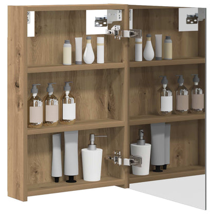 vidaXL Bathroom Mirror Cabinet Artisian Oak 40 x 10.5 x 60.5 cm
