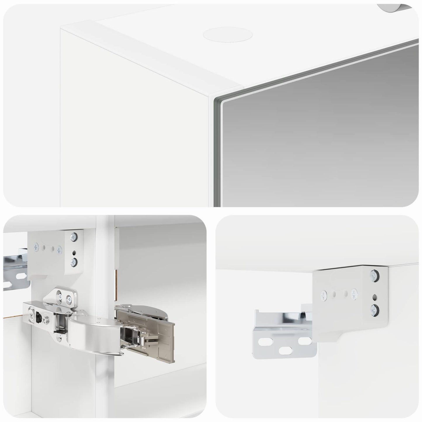 vidaXL Bathroom Mirror Cabinet with Shelf White 40 x 10.5 x 60.5 cm