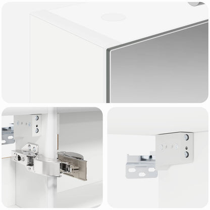 vidaXL Bathroom Mirror Cabinet with Shelf White 40 x 10.5 x 60.5 cm