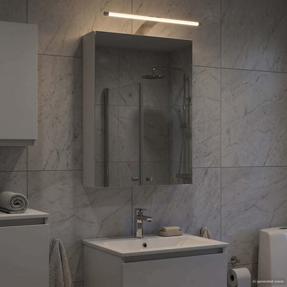vidaXL Bathroom Mirror Cabinet with Shelf White 40 x 10.5 x 60.5 cm