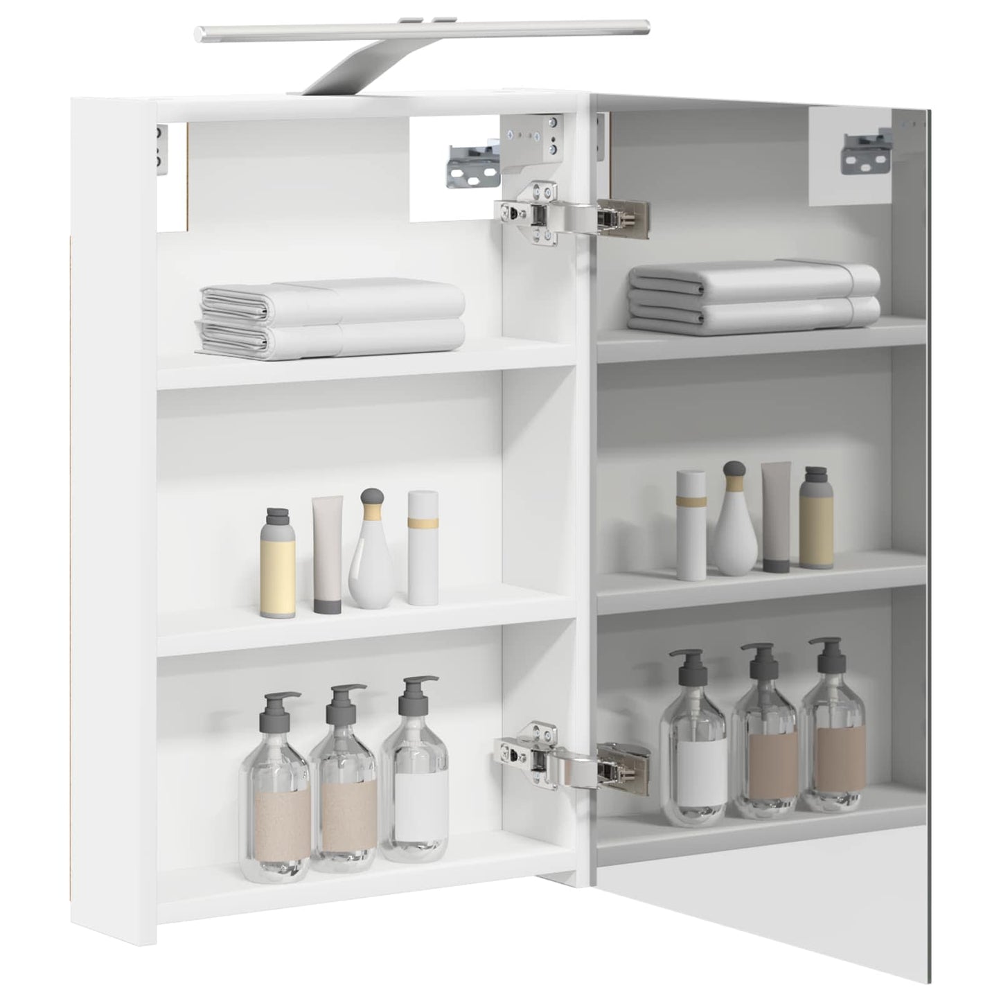 vidaXL Bathroom Mirror Cabinet with Shelf White 40 x 10.5 x 60.5 cm