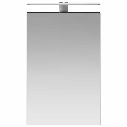 vidaXL Bathroom Mirror Cabinet with Door Black Oak 40 x 10.5 x 60.5 cm