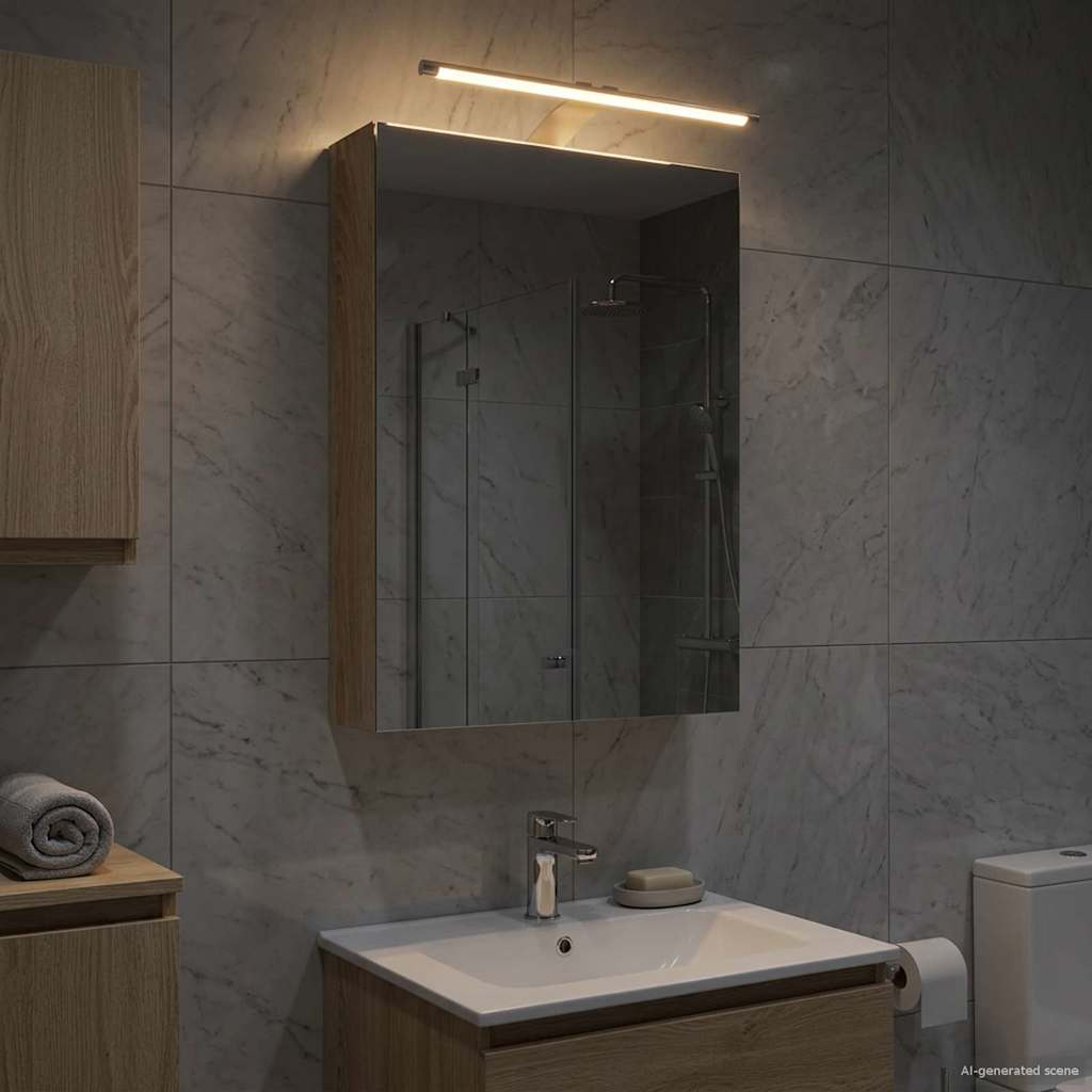 vidaXL Bathroom Mirror Cabinet Sonoma Oak 40 x 10.5 x 60.5 cm