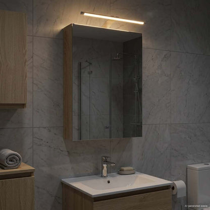 vidaXL Bathroom Mirror Cabinet Sonoma Oak 40 x 10.5 x 60.5 cm
