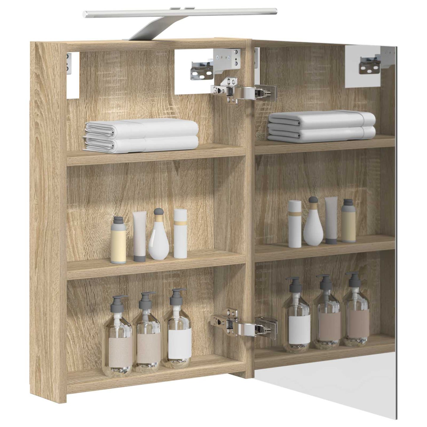 vidaXL Bathroom Mirror Cabinet Sonoma Oak 40 x 10.5 x 60.5 cm