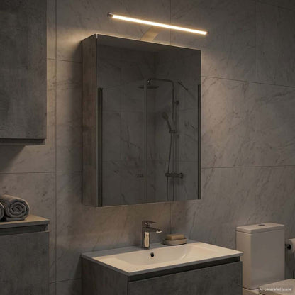 vidaXL Bathroom Mirror Cabinet Concrete Grey 40 x 10.5 x 60.5 cm