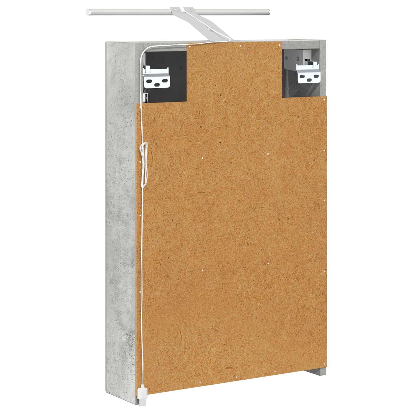 vidaXL Bathroom Mirror Cabinet Concrete Grey 40 x 10.5 x 60.5 cm