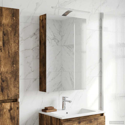 vidaXL Bathroom Mirror Cabinet Smoked Oak 40 x 10.5 x 60.5 cm