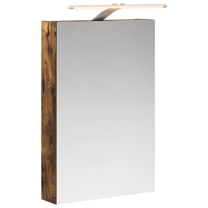 vidaXL Bathroom Mirror Cabinet Smoked Oak 40 x 10.5 x 60.5 cm