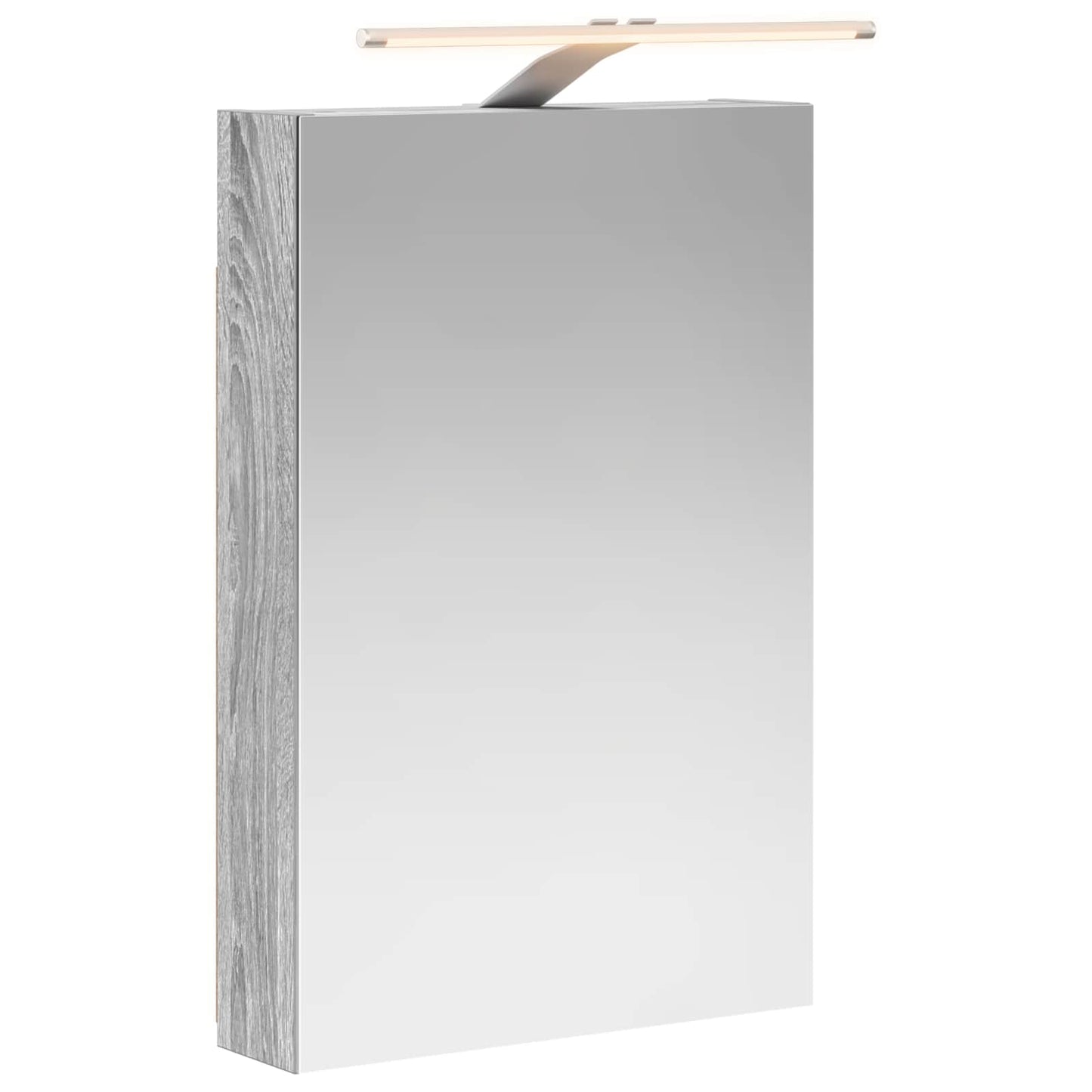 vidaXL Bathroom Mirror Cabinet Grey Sonoma 40 x 10.5 x 60.5 cm