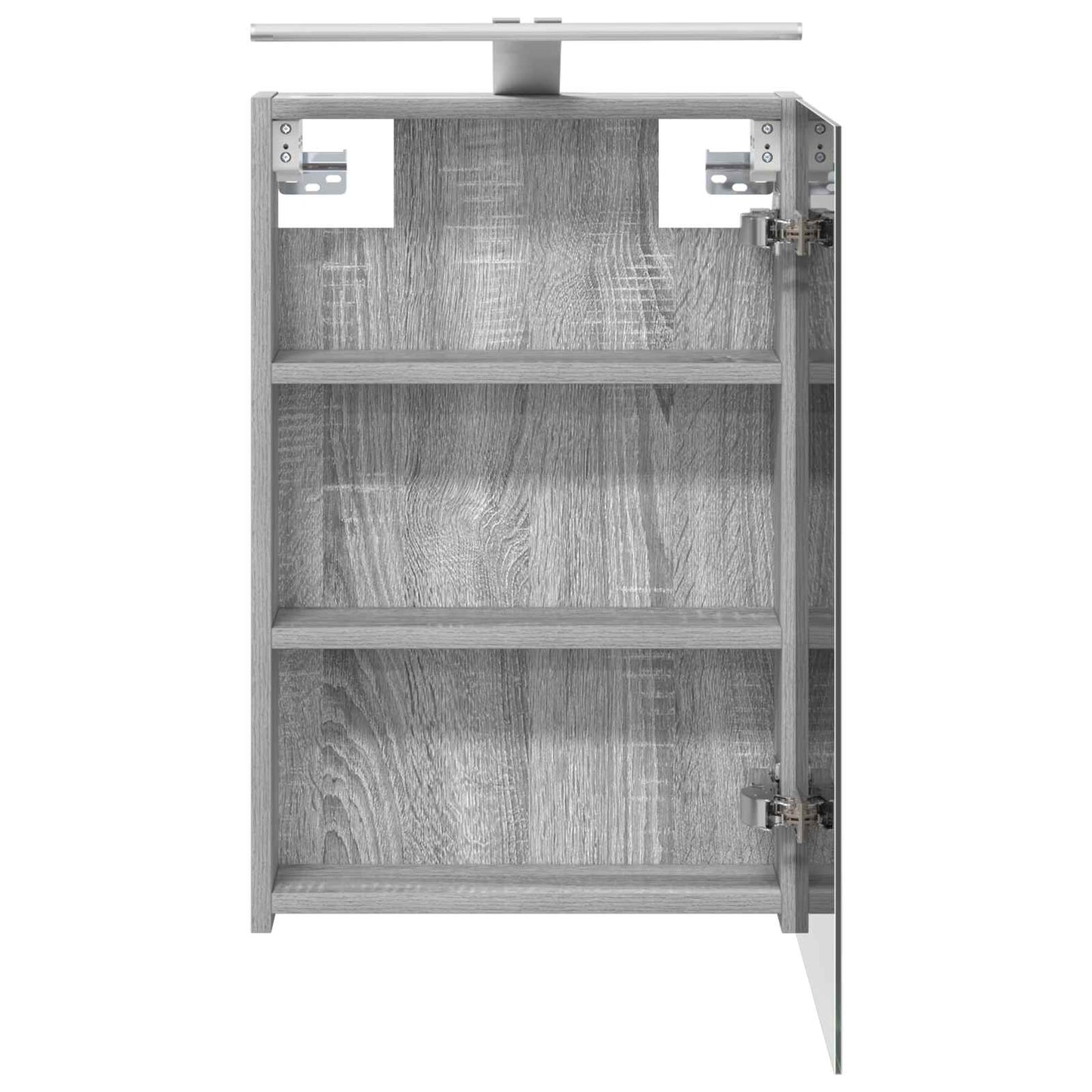 vidaXL Bathroom Mirror Cabinet Grey Sonoma 40 x 10.5 x 60.5 cm
