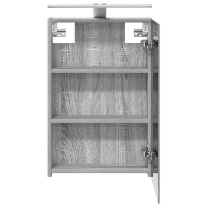 vidaXL Bathroom Mirror Cabinet Grey Sonoma 40 x 10.5 x 60.5 cm