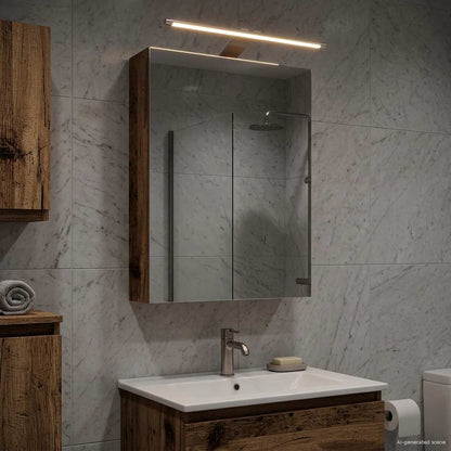 vidaXL Bathroom Mirror Cabinet with Shelf Old Wood 40 x 10.5 x 60.5 cm