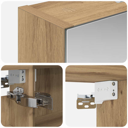 vidaXL Bathroom Mirror Cabinet Artisian Oak 40 x 10.5 x 60.5 cm