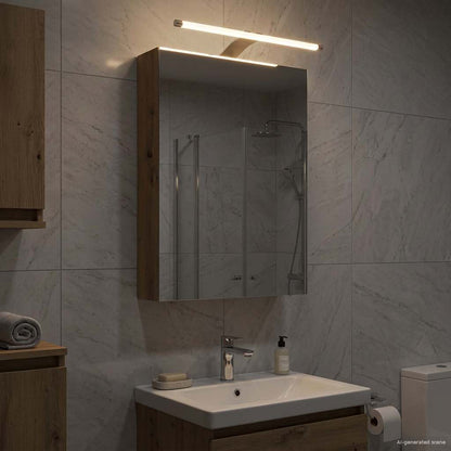 vidaXL Bathroom Mirror Cabinet Artisian Oak 40 x 10.5 x 60.5 cm