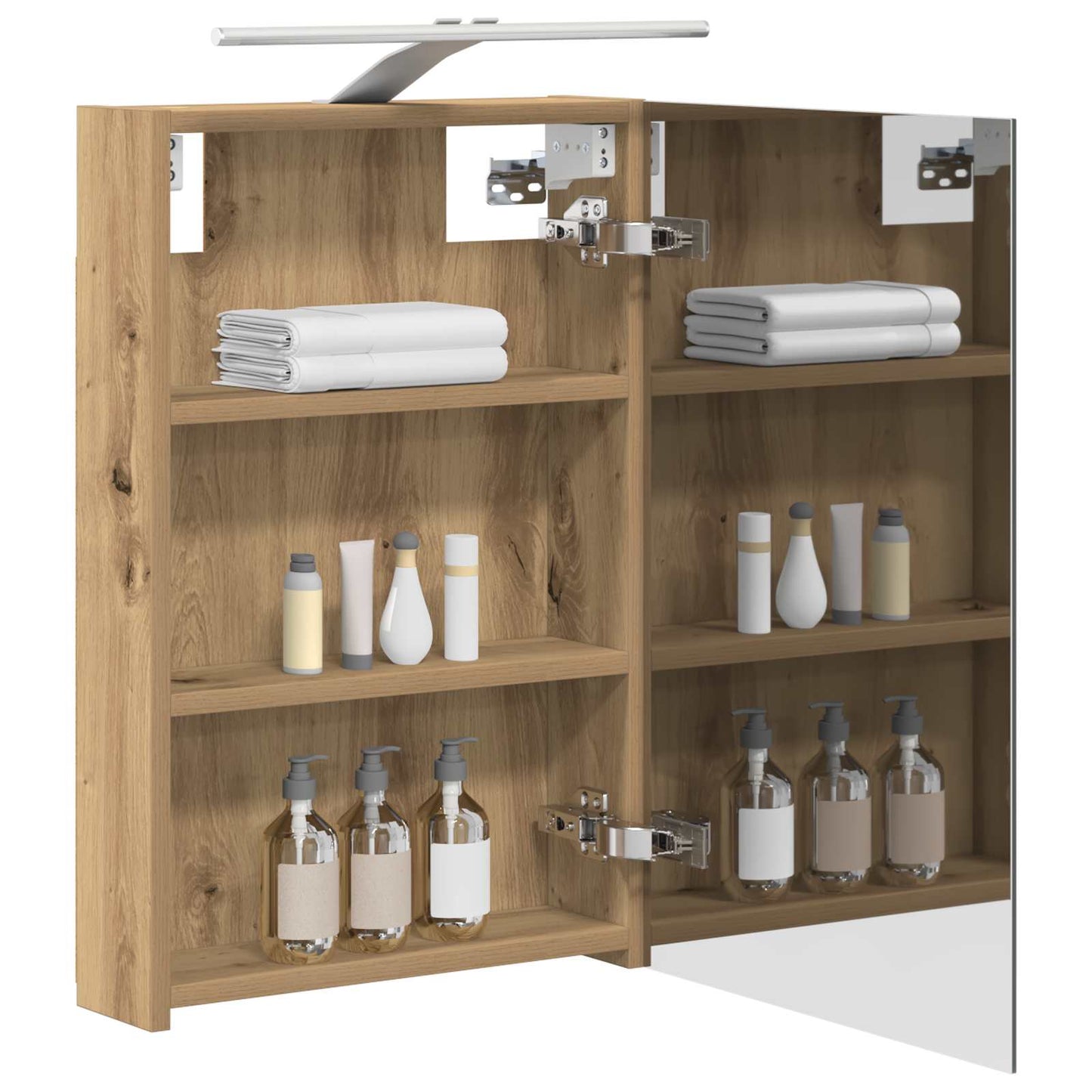 vidaXL Bathroom Mirror Cabinet Artisian Oak 40 x 10.5 x 60.5 cm