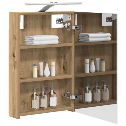 vidaXL Bathroom Mirror Cabinet Artisian Oak 40 x 10.5 x 60.5 cm