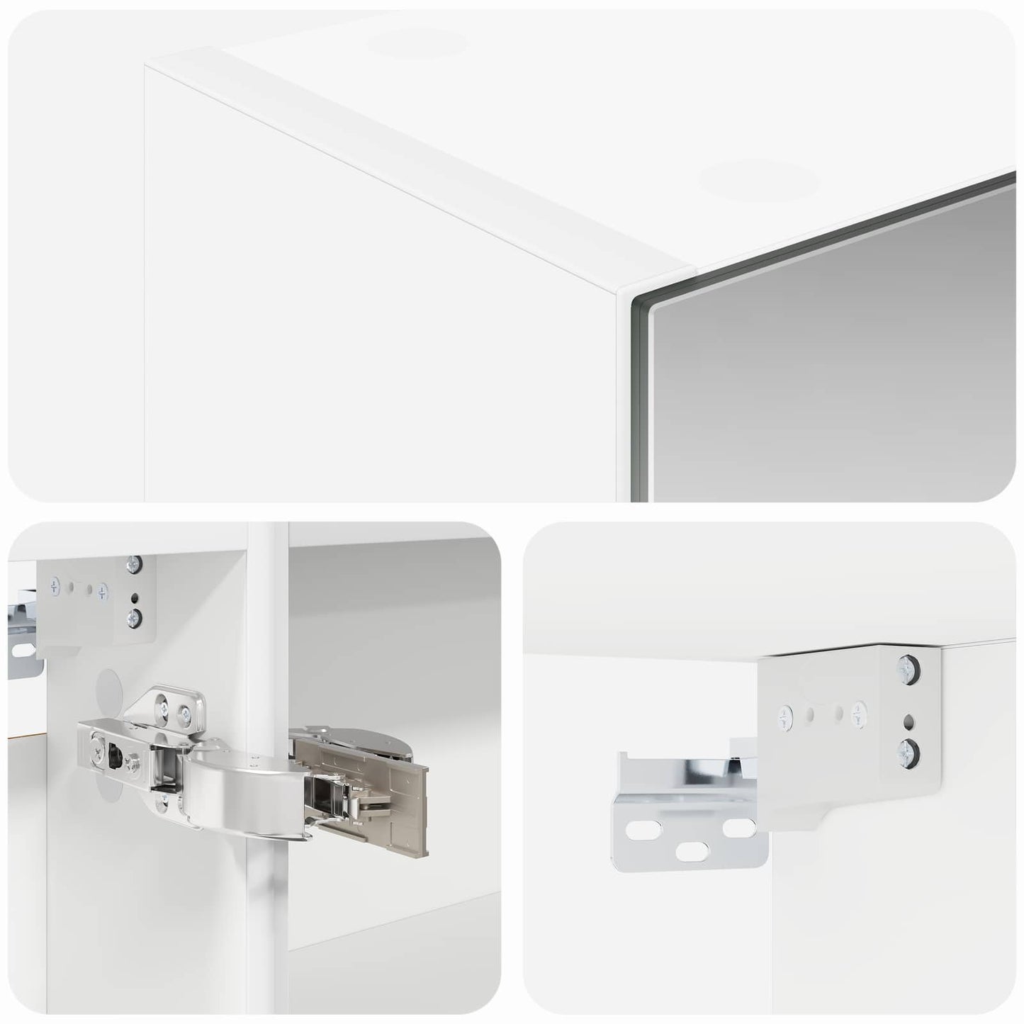 vidaXL Bathroom Mirror Cabinet White 50 x 14.5 x 70 cm Engineered wood