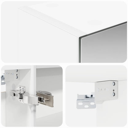 vidaXL Bathroom Mirror Cabinet White 50 x 14.5 x 70 cm Engineered wood
