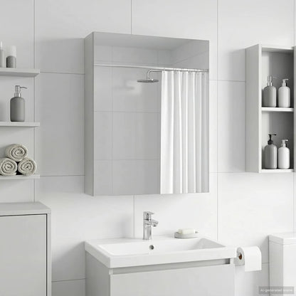 vidaXL Bathroom Mirror Cabinet White 50 x 14.5 x 70 cm Engineered wood
