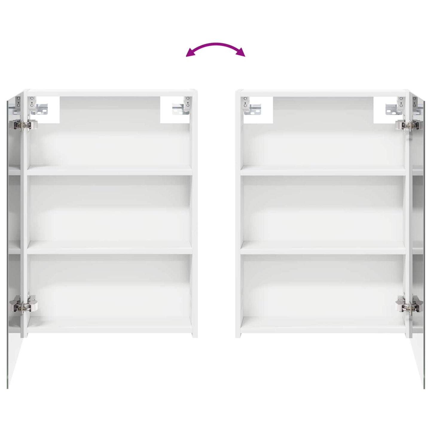 vidaXL Bathroom Mirror Cabinet White 50 x 14.5 x 70 cm Engineered wood