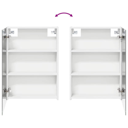 vidaXL Bathroom Mirror Cabinet White 50 x 14.5 x 70 cm Engineered wood