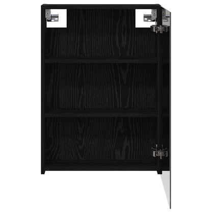 vidaXL Bathroom Mirror Cabinet with Shelf Black Oak 50 x 14.5 x 70 cm