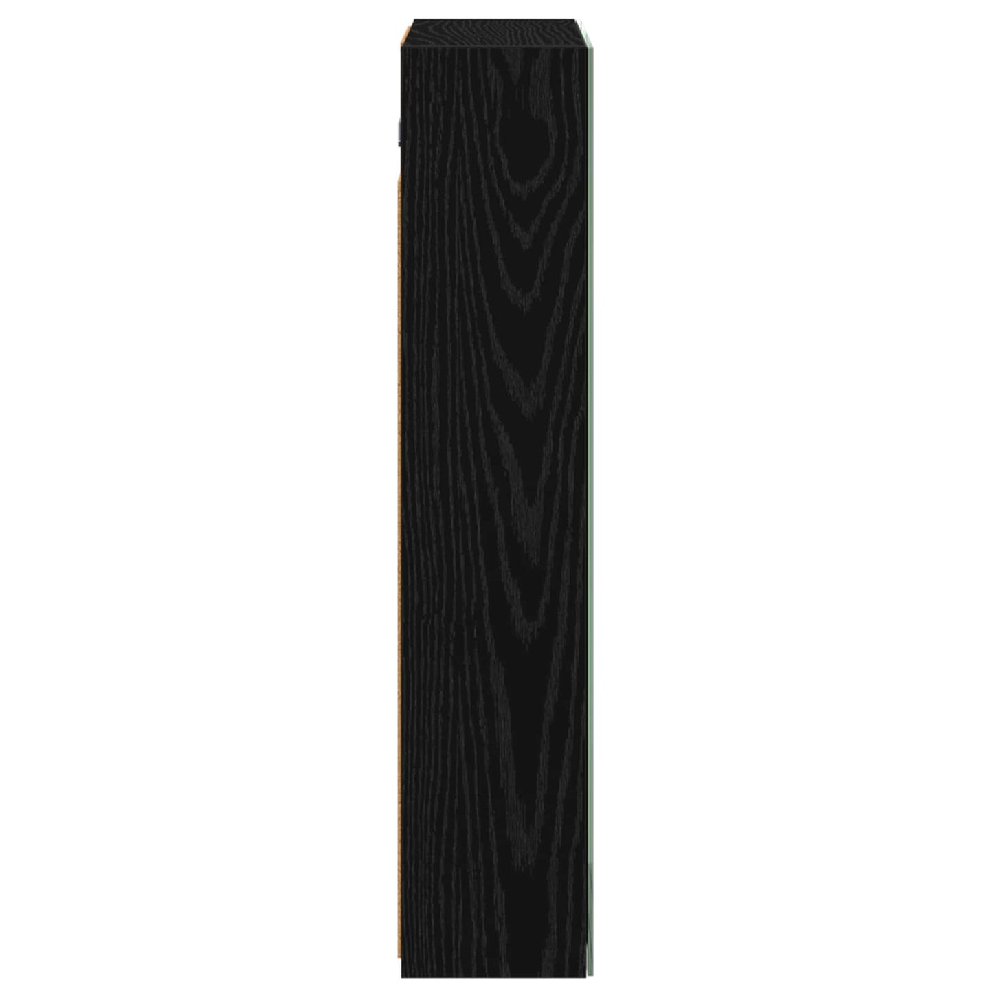 vidaXL Bathroom Mirror Cabinet with Shelf Black Oak 50 x 14.5 x 70 cm