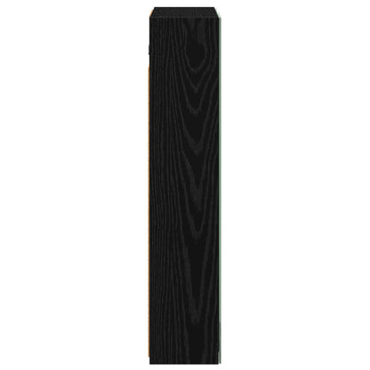 vidaXL Bathroom Mirror Cabinet with Shelf Black Oak 50 x 14.5 x 70 cm