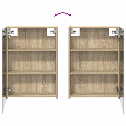 vidaXL Bathroom Mirror Cabinet with Shelf Sonoma Oak 50 x 14.5 x 70 cm