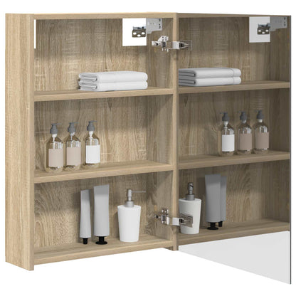 vidaXL Bathroom Mirror Cabinet with Shelf Sonoma Oak 50 x 14.5 x 70 cm
