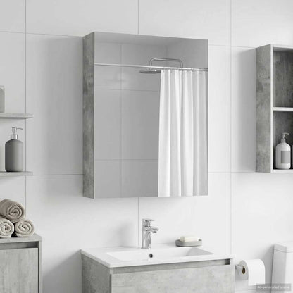 vidaXL Bathroom Mirror Cabinet Concrete Grey 50 x 14.5 x 70 cm