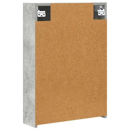 vidaXL Bathroom Mirror Cabinet Concrete Grey 50 x 14.5 x 70 cm