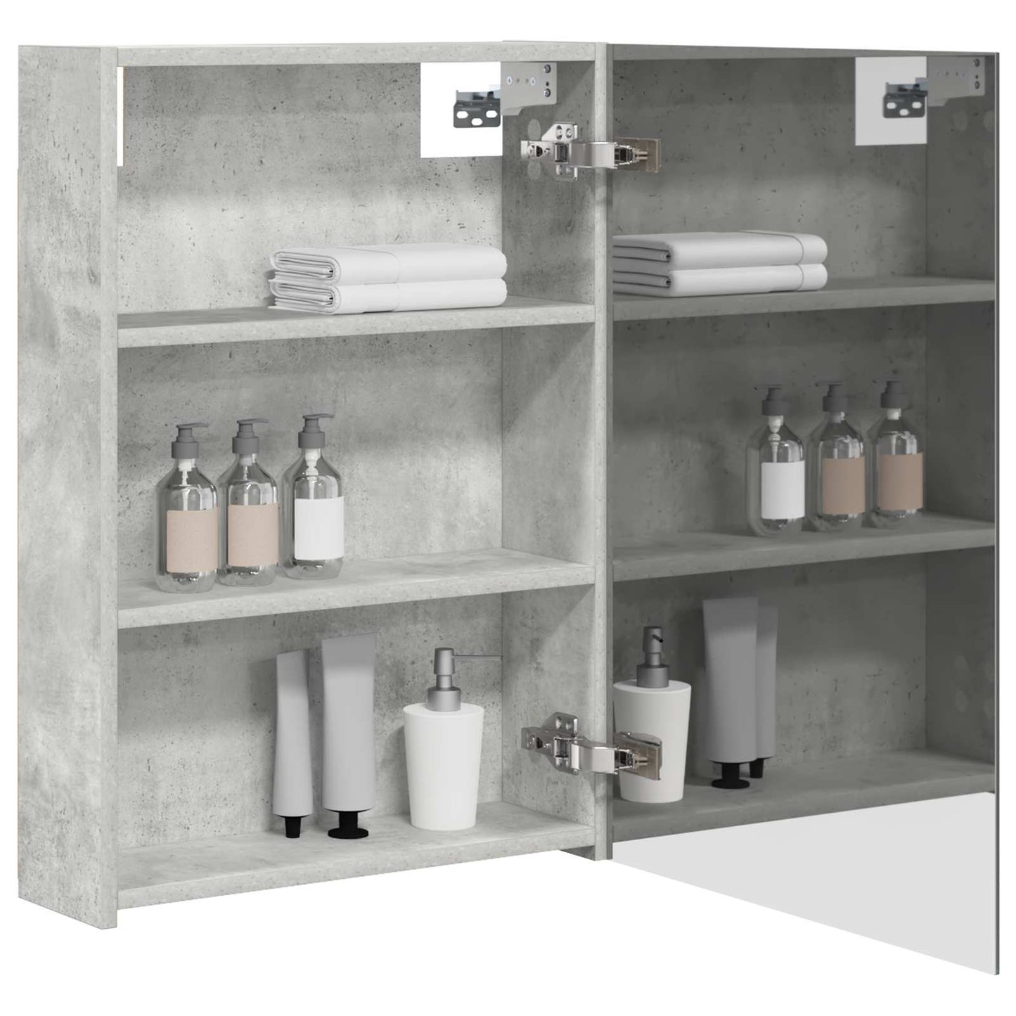 vidaXL Bathroom Mirror Cabinet Concrete Grey 50 x 14.5 x 70 cm